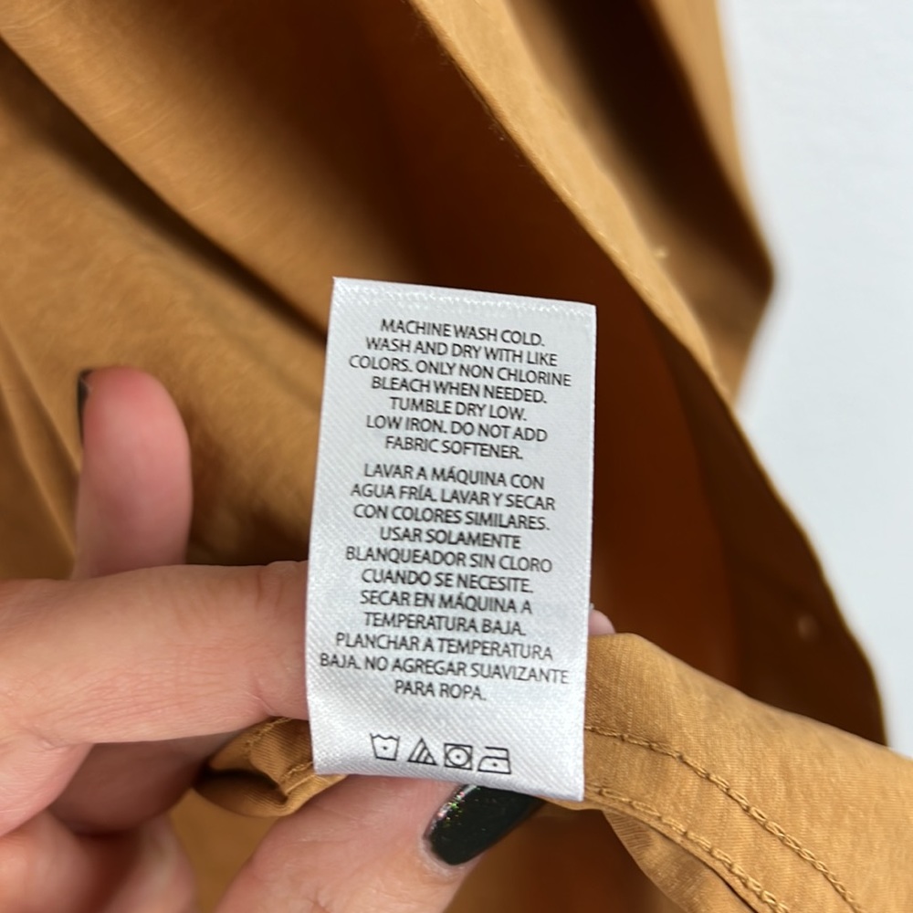 Swiss Tech Camel Colored Button Down - image 4